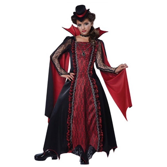 Spirit Other - Girls Victorian Vampira Vintage Gothic Vampire Dress Costume